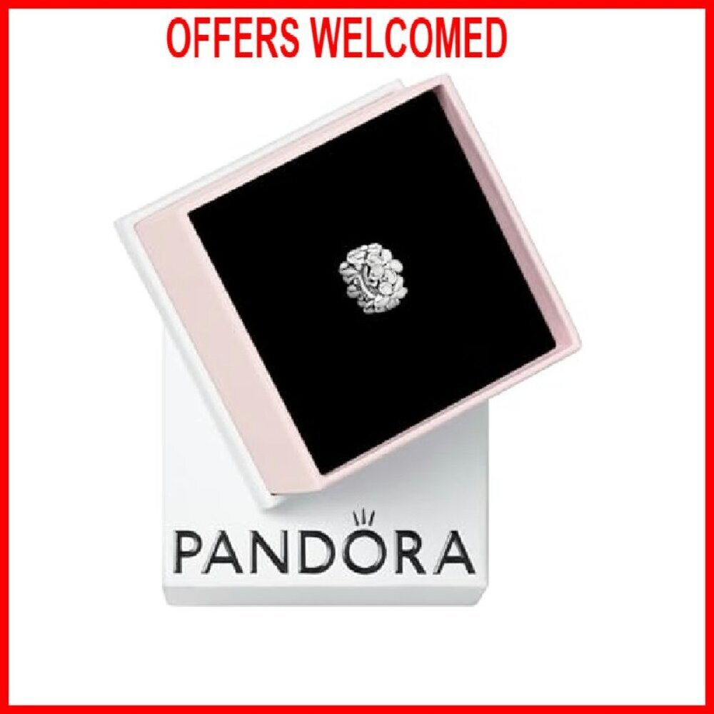 Sterling Silver Daisy Flower Spacer Charm for Bracelets - Picture 2 of 7